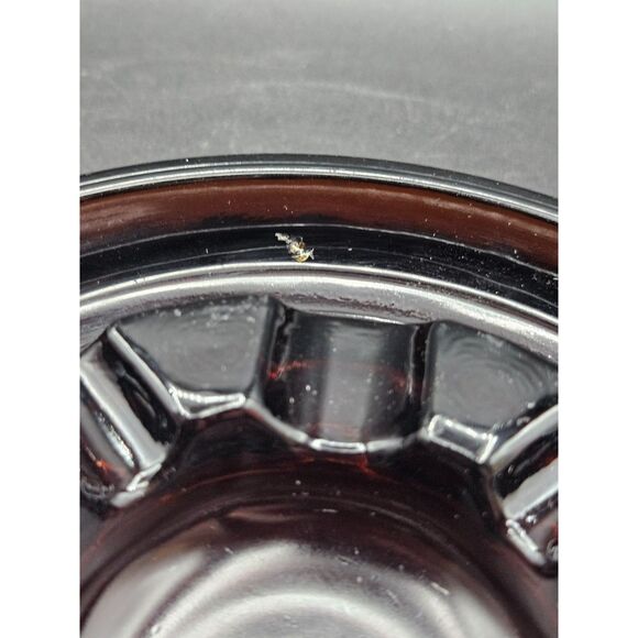 Vintage Dark Amber Brown Glass Large Cigar Cigarette Holder Ashtray MCM 7" - Picture 4 of 7